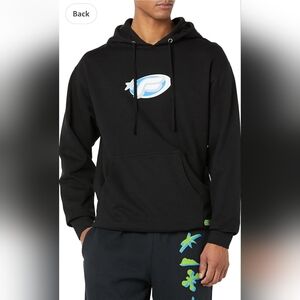 Men Or Women Black Graphic Hoodie